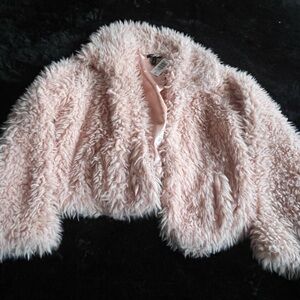 Blush Pink Faux Fur Jacket